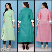 Combo Selfi Cotton Kurti (Pack Of 3)