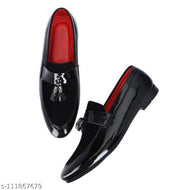 STEPFEET Men's Black Velvet Stylish Loafers