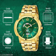 LIMESTONE Day & Date Original Gold Plated HMTS Quartz Analog Watch - For Men ()