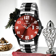 Lorenz Two Tone Chain & Maroon dial Watch for Men | Watch for Boys | MK-3054K