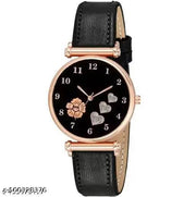 Analog Hart Designer Dial Stylish premium Leather Strap Watch For Girls and Women