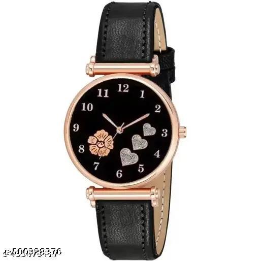 Analog Hart Designer Dial Stylish premium Leather Strap Watch For Girls and Women
