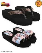 Women's Daily use stylish Leopard Print slippers/flipflop/Heels Slipper for Women & Girls