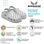 Bersache Extra Soft Classic Casual with  Regular wear with Ultra Soft & Flexibility Technology Clogs for Men's & Boy's-  (6092-Grey)