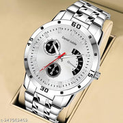 GR Men's Steel Chain RB Silver Men style Boys Hand Watch Gents 2023 Luxury Design Steel Chain New Model Analog Watch - For Men & Boy's