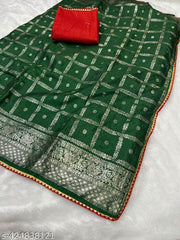 New Fancy Dola Silk Foil  Saree
