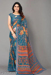 SITANJALI FANCY BRASSO SAREE WITH UNSTITCHED BLOUSE