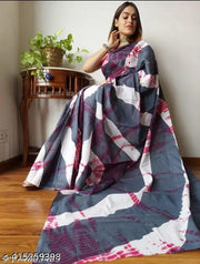 Jaipuri Hand Block Printed Soft Cotton Mulmul Saree ,latest cotton mulmul saree,Sanganeri Cotton Malmal Saree, Bagru Cotton Saree, Batic / Batik Print Cotton saree In Super Fine 92*80 Fabric Quality With Attached Blouse Piece for Woman