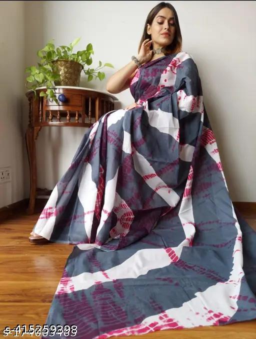 Jaipuri Hand Block Printed Soft Cotton Mulmul Saree ,latest cotton mulmul saree,Sanganeri Cotton Malmal Saree, Bagru Cotton Saree, Batic / Batik Print Cotton saree In Super Fine 92*80 Fabric Quality With Attached Blouse Piece for Woman