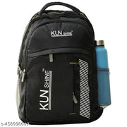 KUN Unisex Black Backpack – School, College & Office Bag Black backpack for school casual backpack  school bag  everyday use essentials lightweight backpack  daily commute backpack