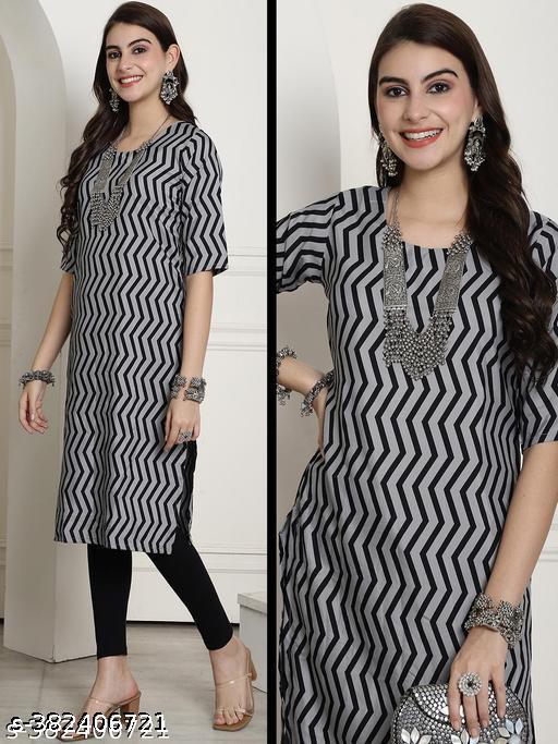 Polyster/Crepe fabric-Kurti For Women