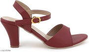 NM Dream New Trendy Stylish ladies heel Latest Design Heel Sandal For Women Walking Comforatble Lightweight Sandal For Women Work Heel For Women Casual Partywear Wedges heels casual and daily wear premium quality Sandal (Maroon)