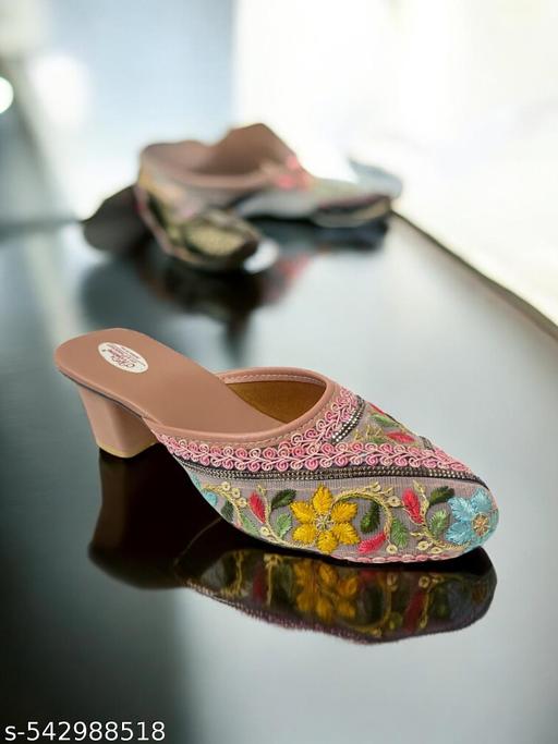 heel Embroidery Half multi jutis for women