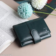 SAMTROH Envelope Closer Vegan Leather Wallet for Women I 3 Compartments I 2 Card Slots & Zipper Pocket I 1 Id Card Slots & Secret Compartment