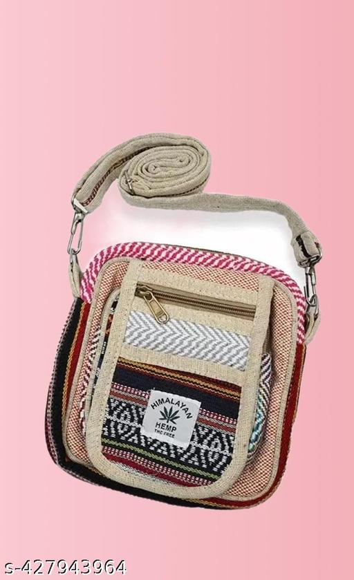 MYRIAD Boho  Hemp  Square Clutch Multicolor Handcrafted Bag Square  Hemp Shoe Bag Handcrafted Multicolor Pack of 1 Multicolor ( 8*8)