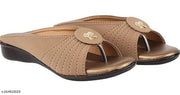 Unique Design Copper Flats Heel Ladies Ankle Strap The Shoe Has an ankle strap, which provides Extra Comfortable Flats Sandal Modern Women Flats Stylish Women Flats Latest Alluring Women