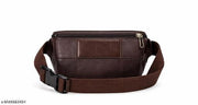 Stylish BROWN Waist Bag for Men & Women | Multi-Pocket Travel Belt Bag | Adjustable Crossbody Chest Bag