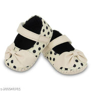 Neska Moda 6 To 12 Months Baby Girls Polka Dot Sandal Booties (Beige )-BT1710