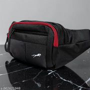 Waist Bag Men & Women Side Pouch for Travel & Sports Waterproof Adjustable Strap Waist Bag  (Black)