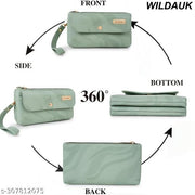 WILDAUK  Casual, Formal, Party Light Green Clutch