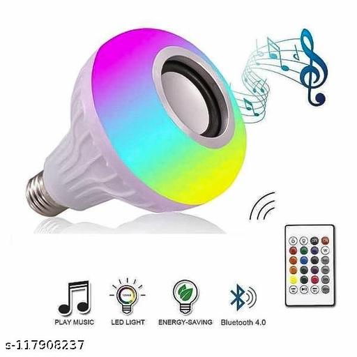 Multicolor LED Music Light Bulb | B-22 led Bulb with Bluetooth Speaker RGB Changing Color Lamp Built-in Audio Speaker with Remote Control for Home| Bedroom | Party Decoration Smart Bulb Read