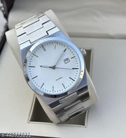 Watches for Men with Date Display and Premium Stainless Steel Strap Men’s Watch Black Colored Dial | Gift for Men | Gift for Rakhi | Gift for Brother | Rakshabandhan Gift