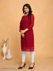 woman chikan kurti kurti