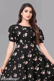 Polyster/Crepe fabric-Kurti Aanarkali