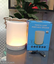 LED Touch Lamp Portable Bluetooth speaker with TF card & Aux, Touch mode Night Lamp, smart colour changing Effect According to Music for Bedroom  Home 5w Bluetooth speaker(Multicolour stereo channel, pack of 1)