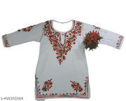 Womens Lucknowi Chikankari short kurti,for womens,girls