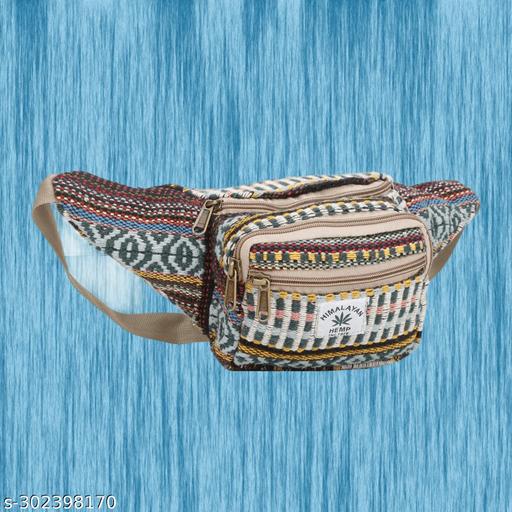 ANESHA Boho Fanny Pack Belt Bag I Hemp Fanny Packs for Women Fashionable - Plus Size Boho Fanny Pack - Crossbody Bag Bum bag Waist Bag Hippie Fanny Pack (Multicolour) Pack of 1