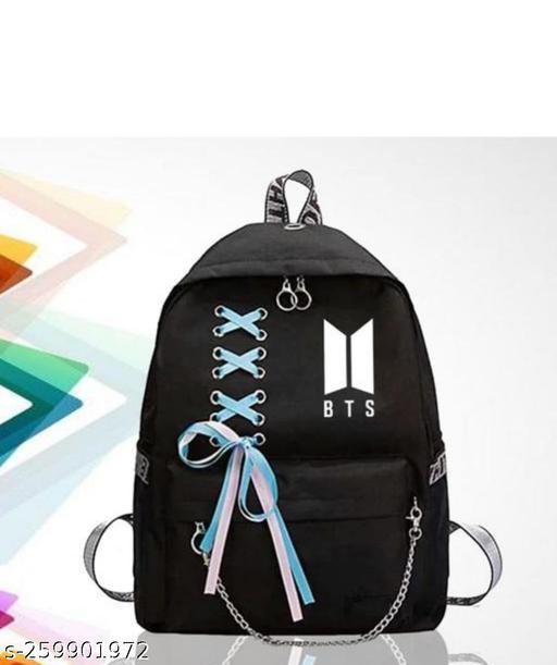 ARK  FASHION GIRLS SCHOOL&COLLEGE I LOVE BTS BACKPACK BLACK