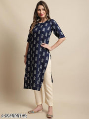 Polyster/Crepe fabric-Printed Kurti For Women