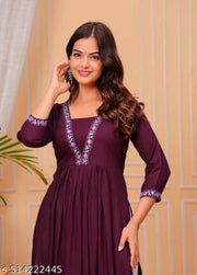 women's cotton Embroidered  kurti