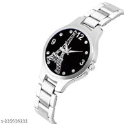 BOLUN Bolun Black Effile Dial Metal Silver Belt Girls watch