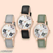 New Trendy Flower Dial Women Analog Watches combo Pack Of 5