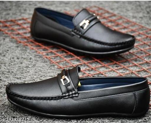 New Latest Stylish Party wear and Casual Loafers For Men's Loafers For Men (BLACK)