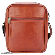 Men handbag sling | Leather side pouch men | Compact shoulder bag | Smart Men Sling Bag | PU Leather Crossbody Shoulder Bag for Office & Outdoor Use Tan