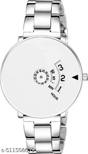 Analog Watch - For Boys-Men & Girls-Women White Dial Designers Casual Stainless Steel Paidu Unisex Watch For Mens & Boys & Girls & Women