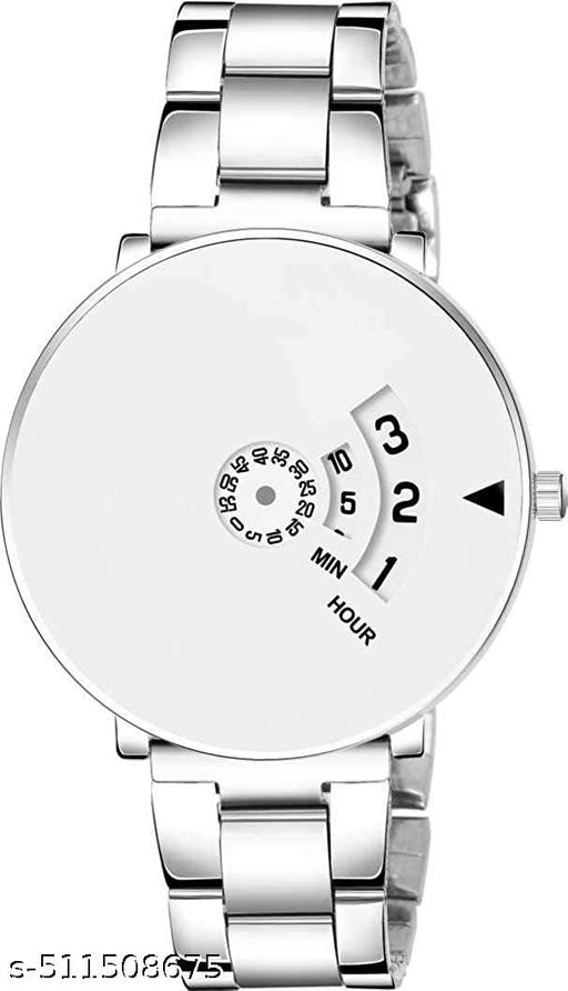 Analog Watch - For Boys-Men & Girls-Women White Dial Designers Casual Stainless Steel Paidu Unisex Watch For Mens & Boys & Girls & Women