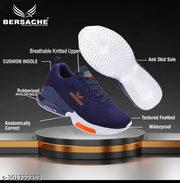 Bersache Lightweight Sports Outdoor,walking, Gym, Training, Trekking and Hiking Shoes For Men (Navy Blue)