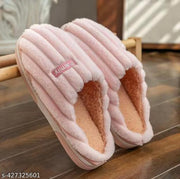 Women’s Slipper Solid Color Autumn and Winter Home Slipper For Men Warm Indoor Beadroom Slides Women Stripe Soft Cotton Slippers|| Flip flops || Carpet slippers || slippers for women and Girls ||