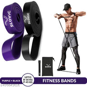 SLOVIC TPE Bands for Workout | Pull Up & Stretching | Heavy Duty Material | Resistance Band for Home Workouts & Stretching Bands for Exercise | Gym Equipment for Home Workout | Ideal for Men & Women | Yellow | Strength 3-7 Kgs