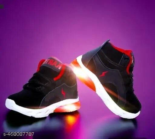 Led Light Sneakers Kids Boys and Girls, Partywear, dailyuse, Indoor Outdoor shoes (Bacho ke light wale Jute)