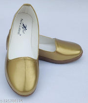 New latest kids golden patent loffer for girls partywear