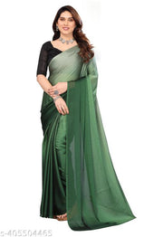 two tone Georgette Purple  Saree with blouse