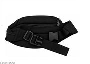 K London Stylish Canvas Woven black colored Ethnic Design Waist Pack Waist Pouch Travel Pouch Passport Holder Waist Bag with Adjustable Strap(2625_black)