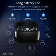 Airpro True Wireless Bluetooth Earphones with 30 Hours Playtime & Compatible for all Smartphones (Black) + Mini Bluetooth Speaker Any Random Colour - COMBO