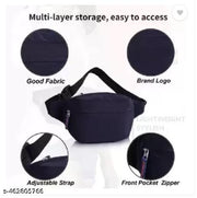 Nyfee Waist Bags for Men Women-Premium Stitching,Branded Zippers,Waterproof Pocket Waist Bag  BLUE