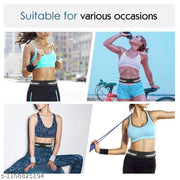 Running Belt, Outdoor Sports Pockets Anti-Theft Mobile Phone Running Belt with Water Bottle Holder, Waterproof, Can Hold Cash Keys Cards Pocket Sport Bag Pouch & Belt (2 Pocket)